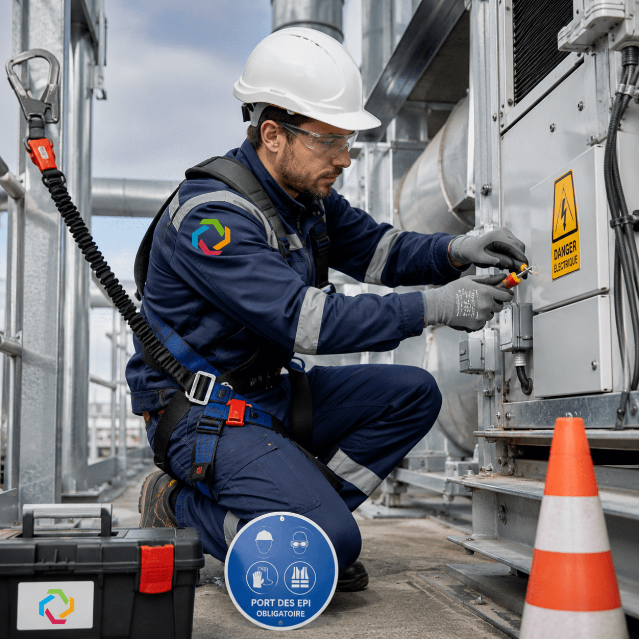 EPI obligatoires technicien chauffagiste CVC chantier