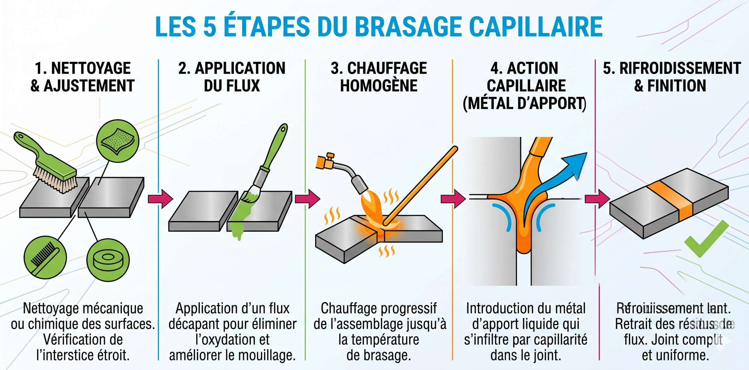 étapes brasage capillaire guide technique